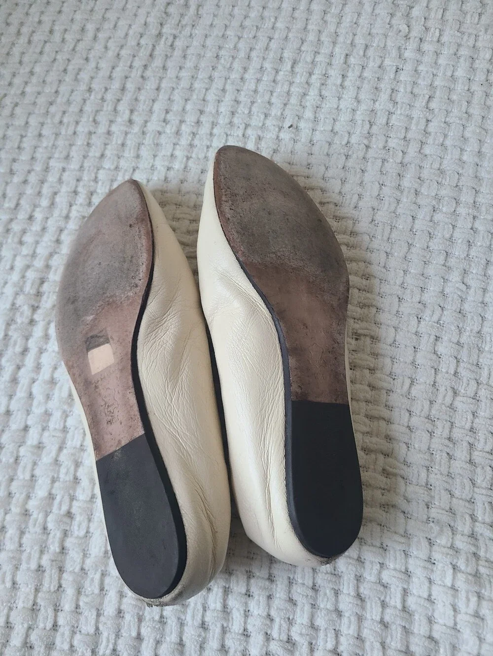 Tory Burch Women's Cream Leather Eleanor Loafers Size 10